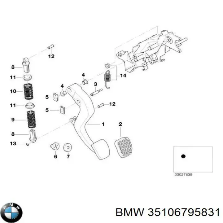 35116772392 BMW pedal de freno