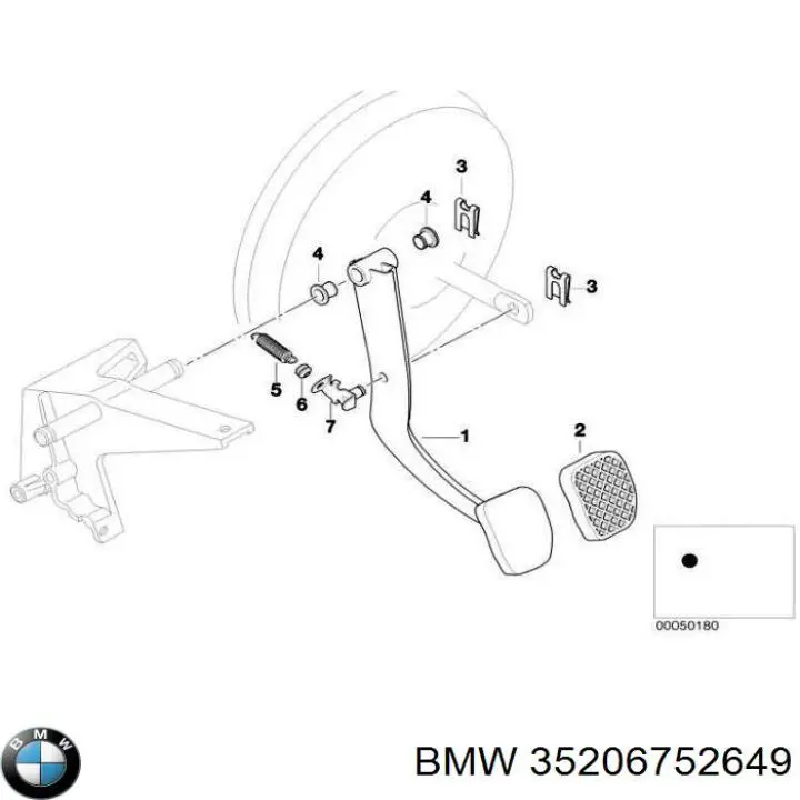 Pedal de freno BMW 35206752649 precio, desde 58,08 EUR