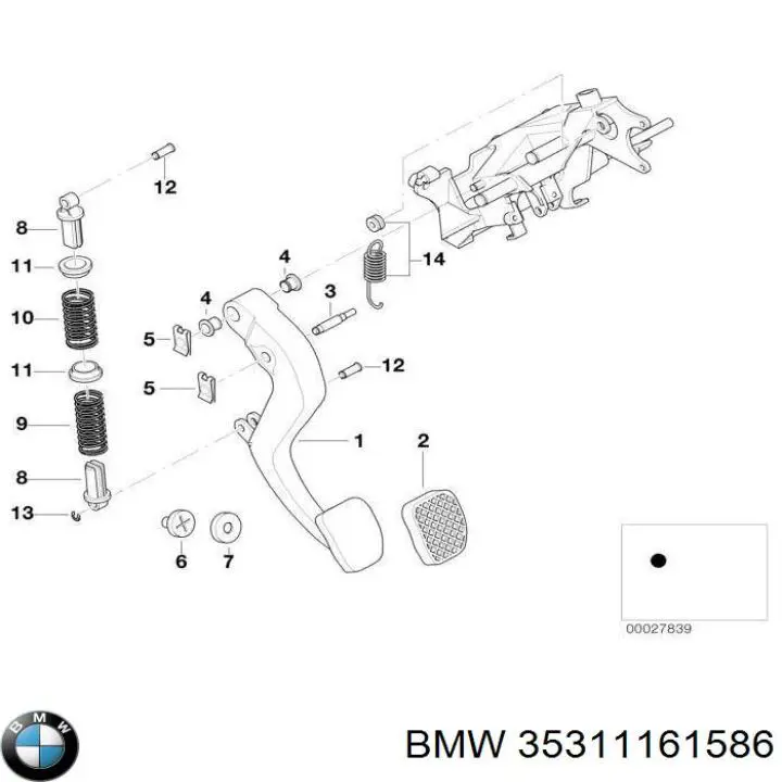 Comprar 1161586 BMW Pedal embrague