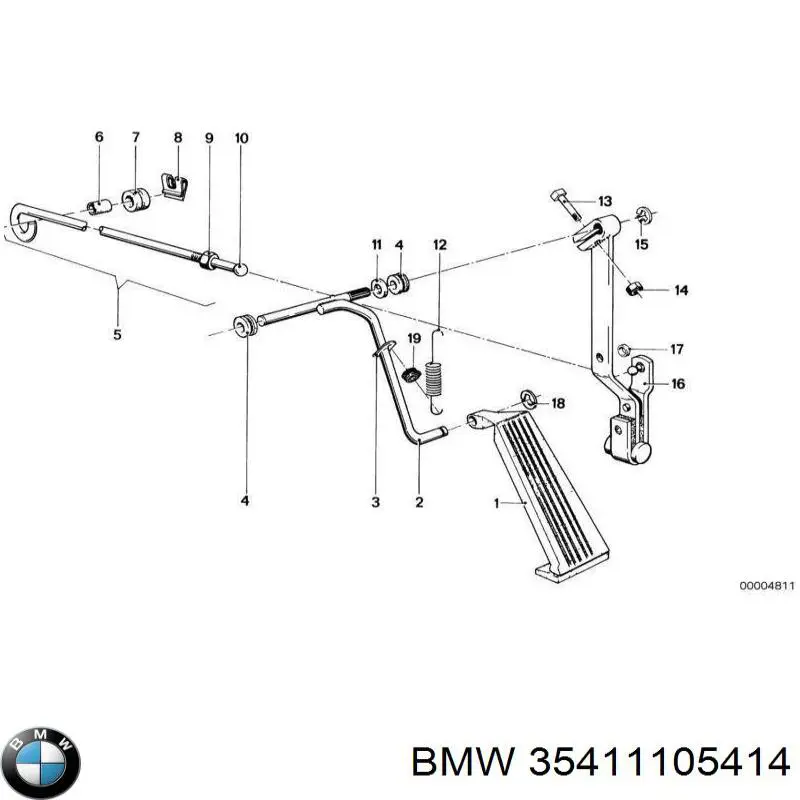 Comprar 35411105414 BMW Pedal del acelerador
