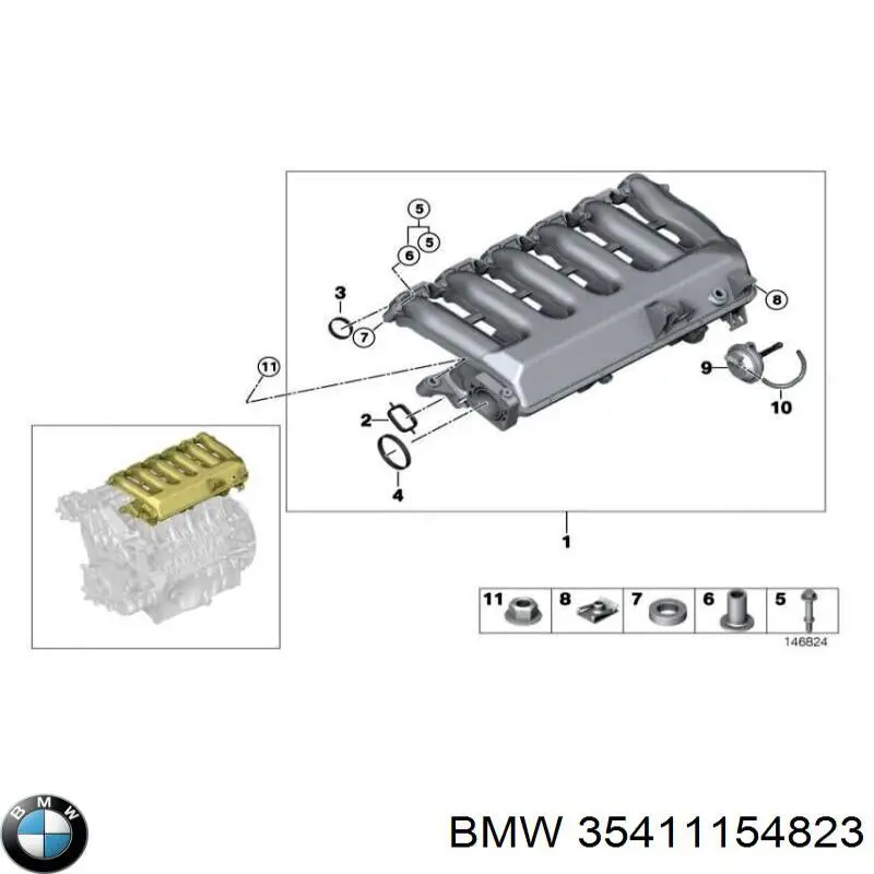 Comprar 35411154823 BMW Cable del acelerador