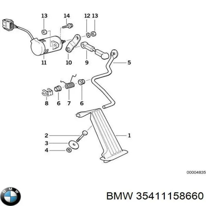 Potenciómetro pedal acelerador BMW 35411158660 precio, desde 46,02 EUR