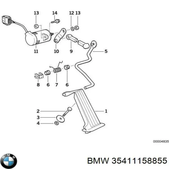 Potenciómetro pedal acelerador BMW 35411158855 precio, desde 63,62 EUR
