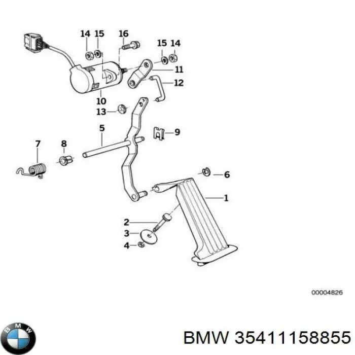 Pedal de acelerador para BMW 3 (E36)