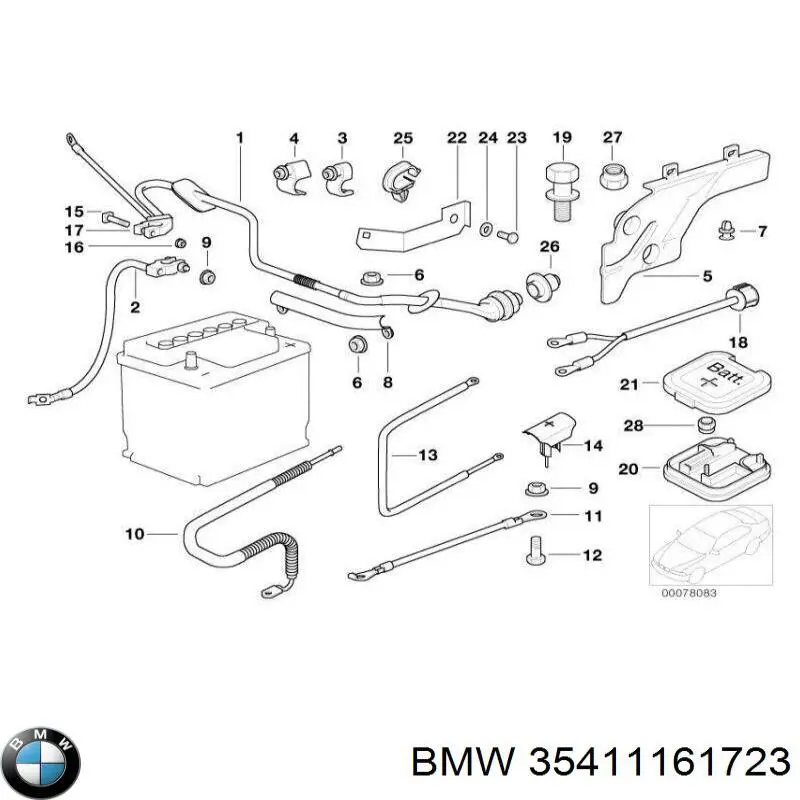 Pedal del acelerador 35411161723 BMW