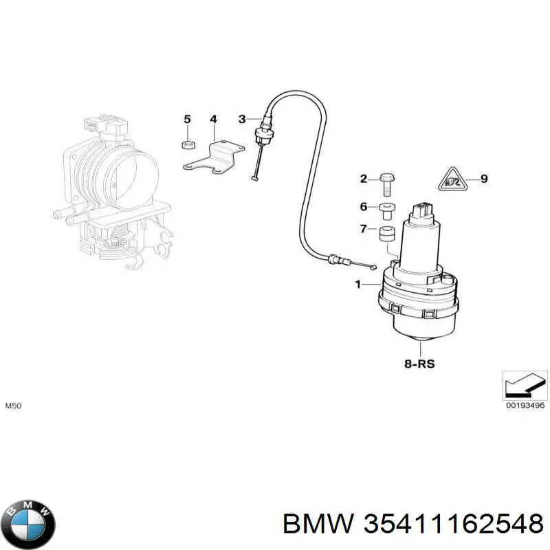 35411161430 BMW elemento de ajuste, mariposa