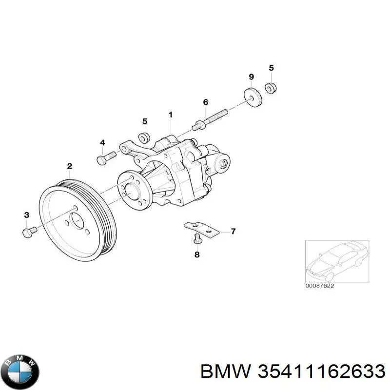 35411162633 BMW silga de acelerador