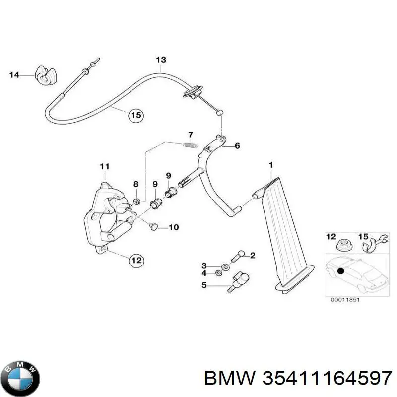 Cable del acelerador BMW 3 sedán (E46) (1998 - 2005) precio, desde 87,89 EUR