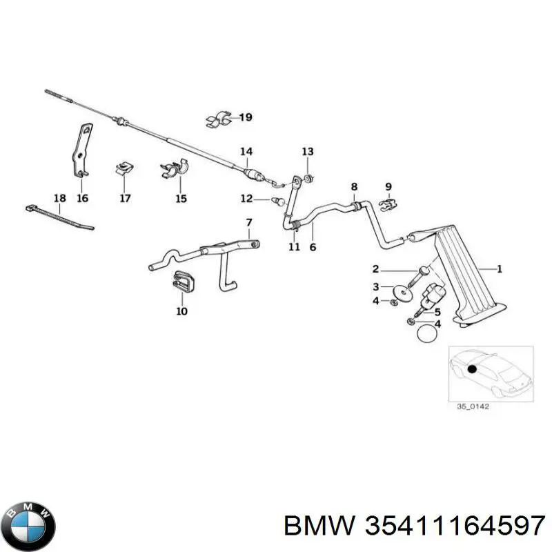 35411164597 BMW cable del acelerador