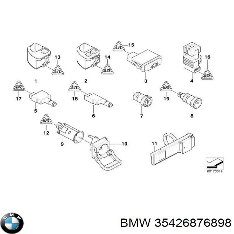 Interruptor de embrague BMW 35426876898