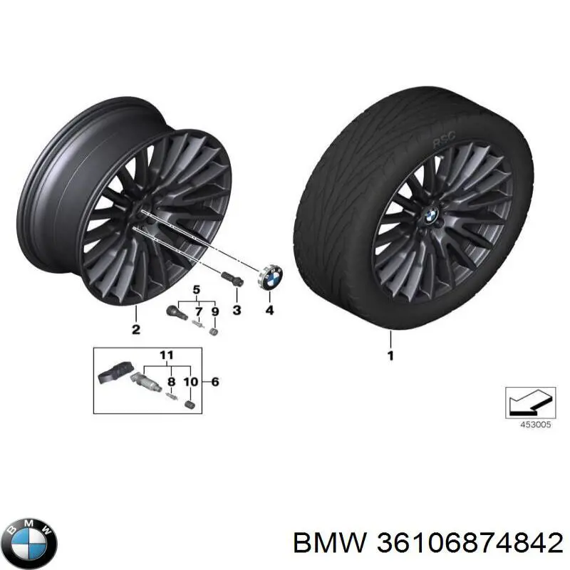 Válvula de rueda BMW 36106874842 precio, desde 27,89 EUR