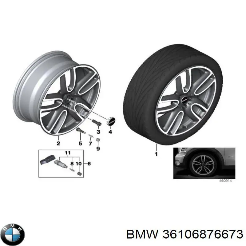 Comprar 36106867147 BMW Soporte del sensor de presión de neumáticos