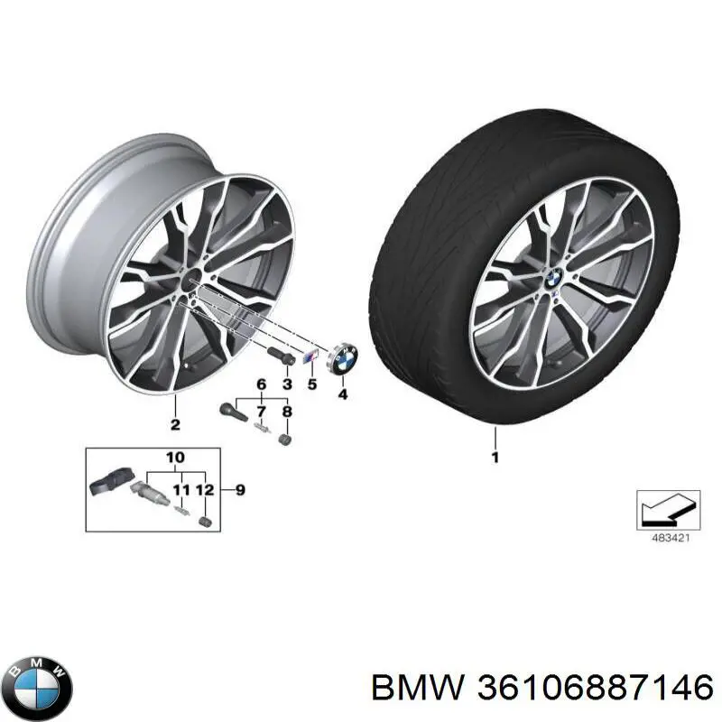 Sensor de presion de llantas BMW 36106887146 precio, desde 130,41 EUR