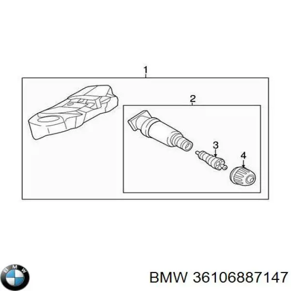 36106887147 BMW sensor de presion de neumaticos