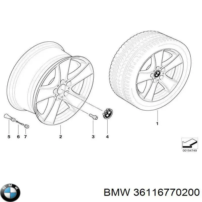 36116770200 BMW llantas de aleacion, (aleacion de titanio)