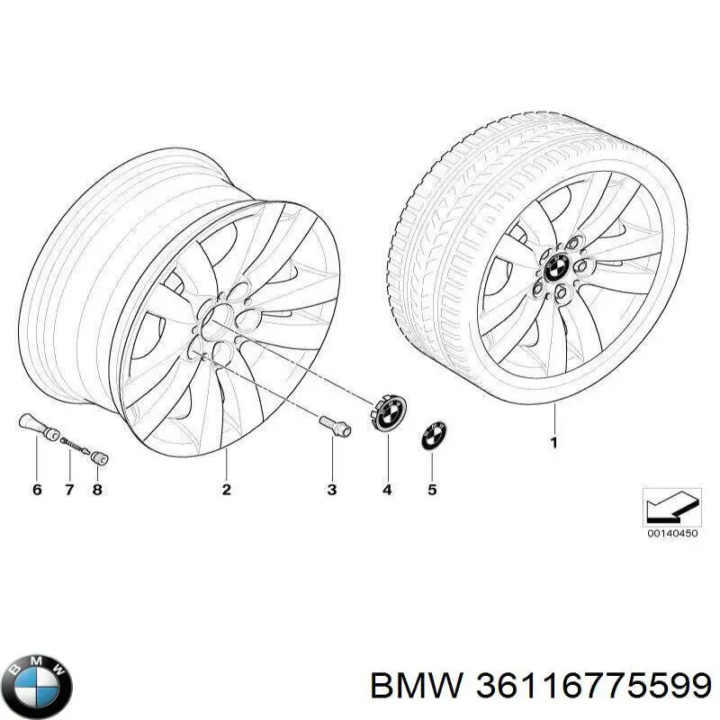 36116775599 BMW llantas de aleacion, (aleacion de titanio)