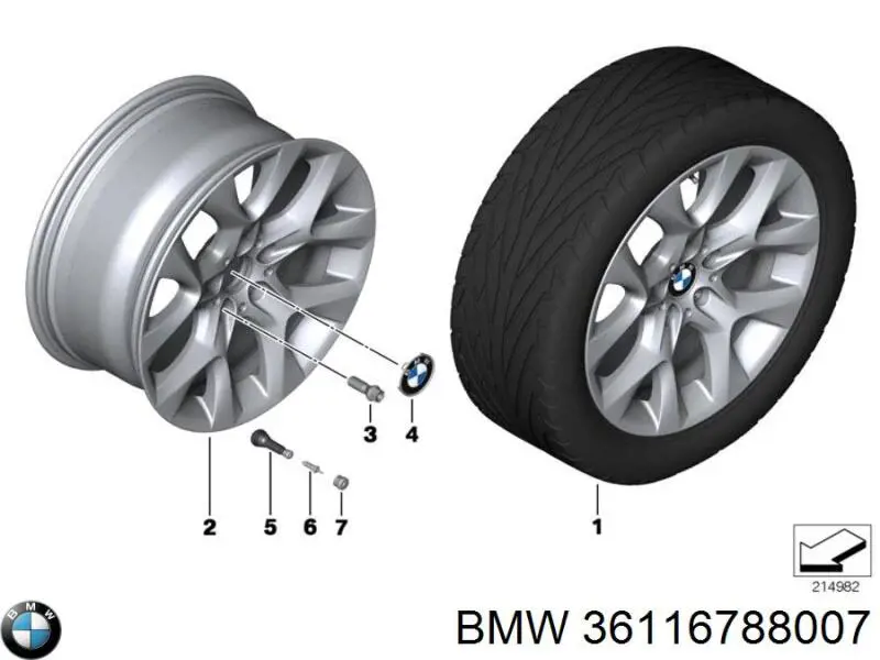 36116788007 BMW llantas de aleacion, (aleacion de titanio)