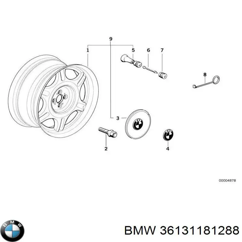 36131181288 BMW tapacubo rueda