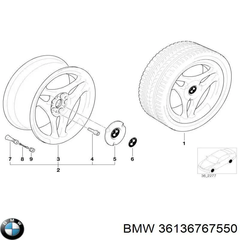 Emblema de aleta delantera BMW 36136767550 precio, desde 9,89 EUR