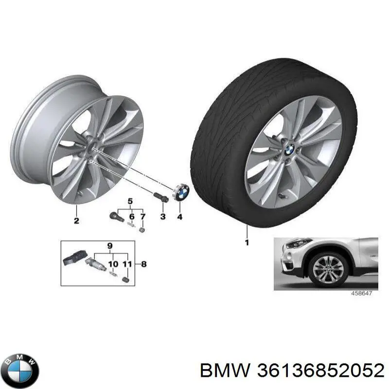 Tapacubos 36136852052 BMW