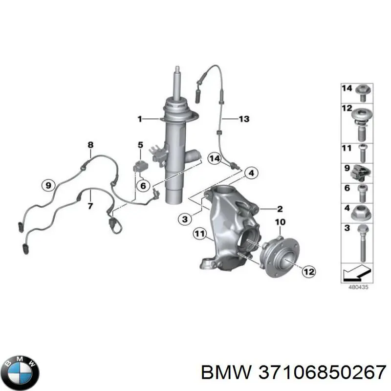 Comprar 37116864757 BMW Amortiguador delantero izquierdo
