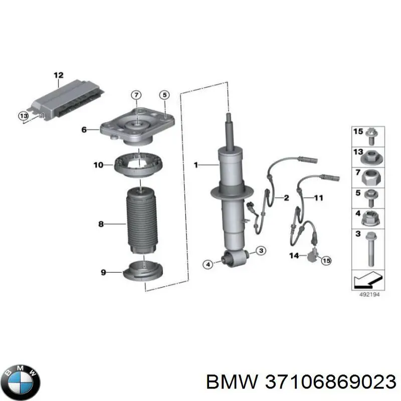 Amortiguador trasero izquierdo BMW X5 (G05, F95)