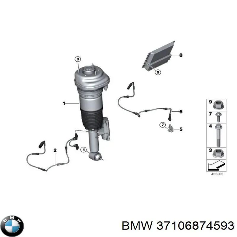 Amortiguador trasero izquierdo BMW 7 (G11, G12)