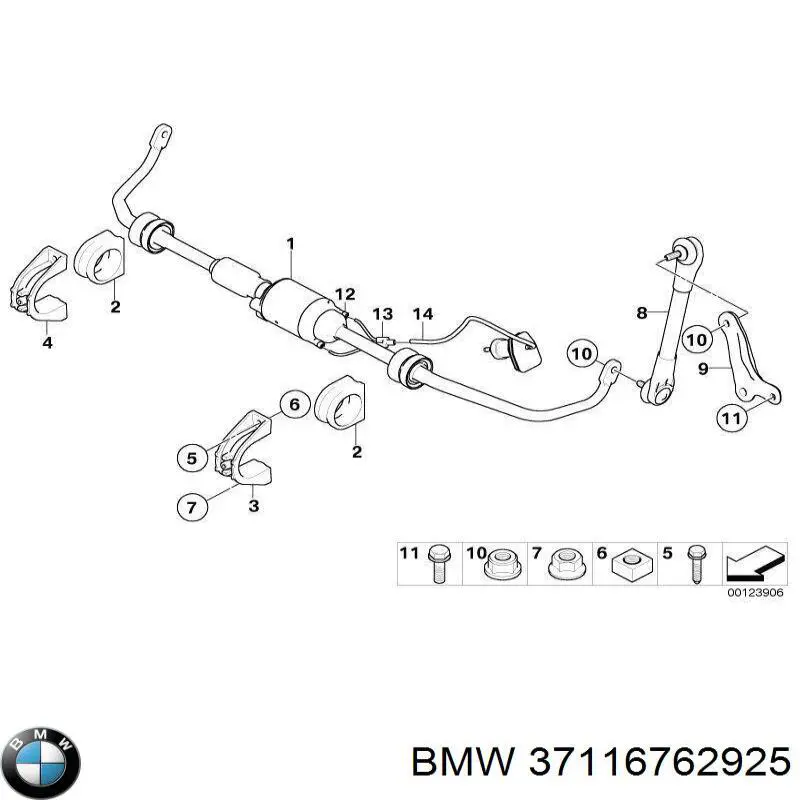 Barra estabilizadora de la suspensión trasero BMW 37116780013 precio, desde 283,14 EUR