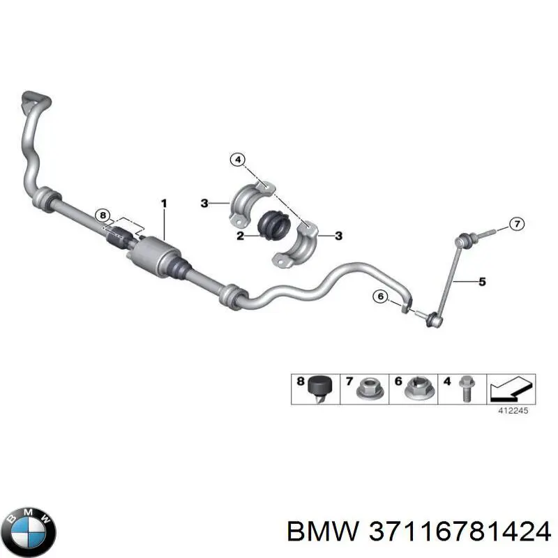 37114068268 BMW estabilizador trasero