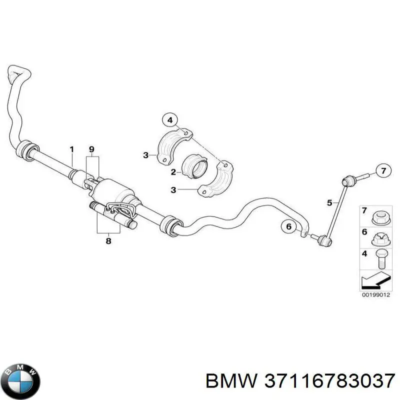 37116783037 BMW estabilizador delantero