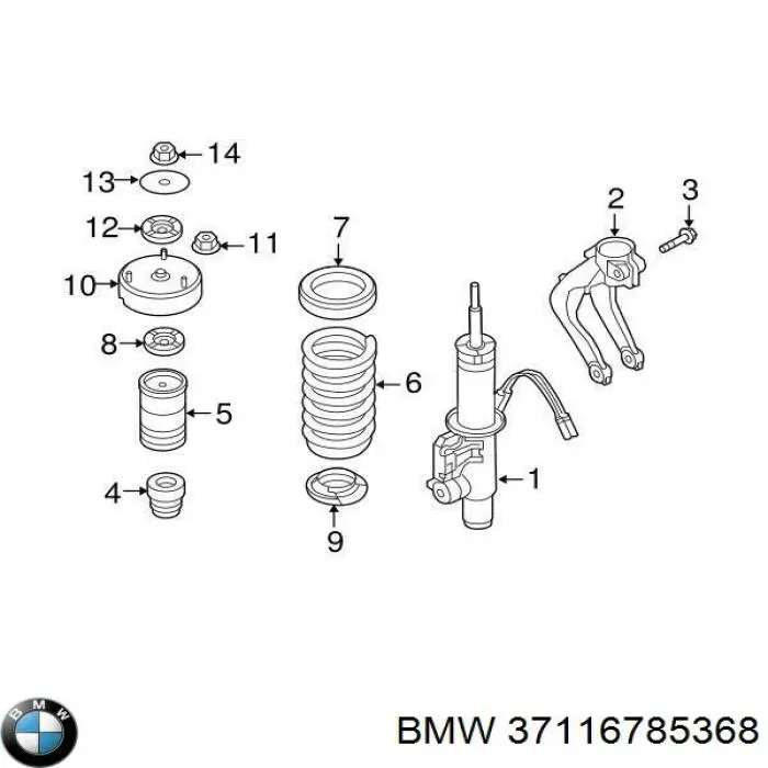 37116785368 BMW amortiguador delantero izquierdo