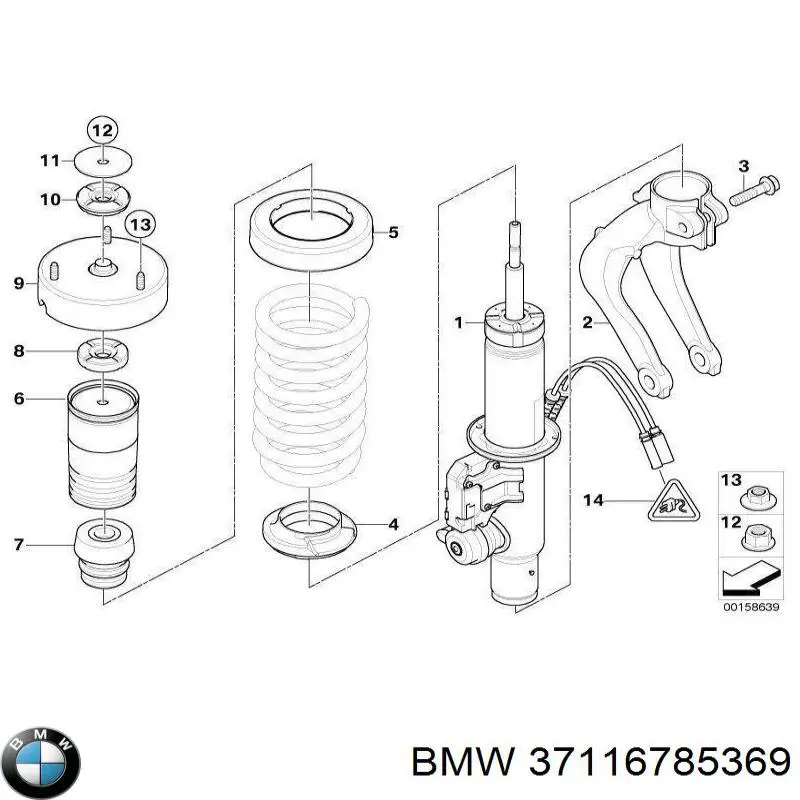 37116777573 BMW amortiguador delantero izquierdo