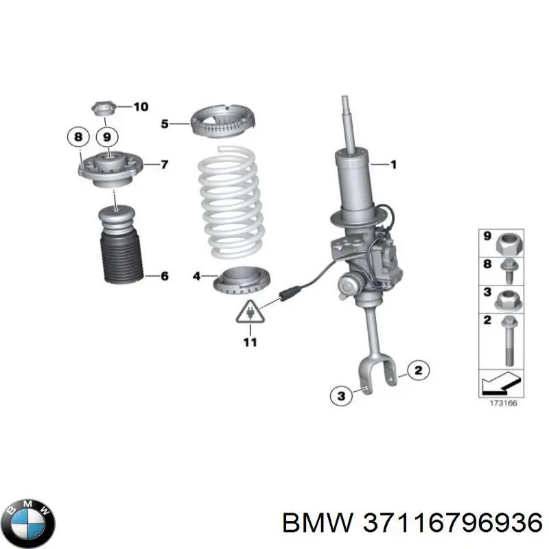 IK37116796936 Market (OEM) amortiguador delantero derecho