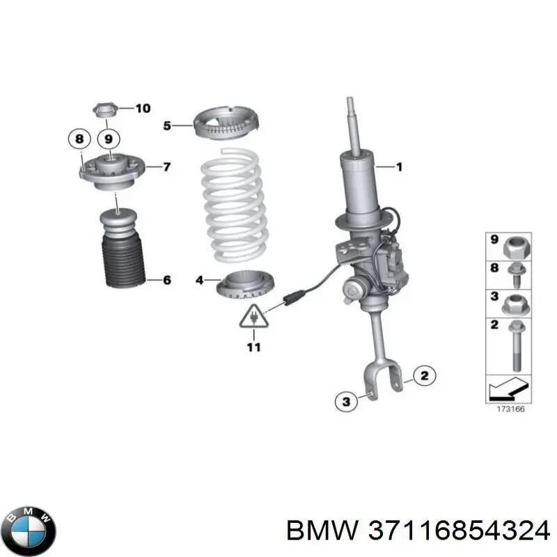 37116854324 BMW amortiguador delantero izquierdo