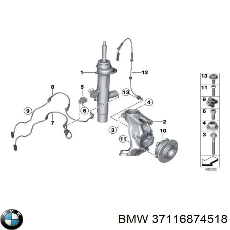 Amortiguador delantero derecho BMW 37116874518 precio, desde 687,33 EUR