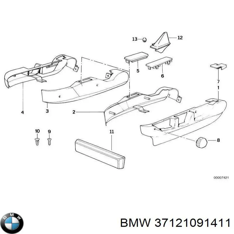 Amortiguador trasero izquierdo para BMW 7 (E38)