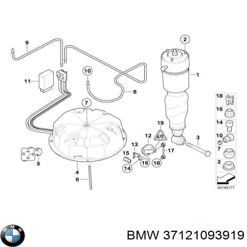 Amortiguador trasero BMW 37121093919 precio, desde 1304,48 EUR