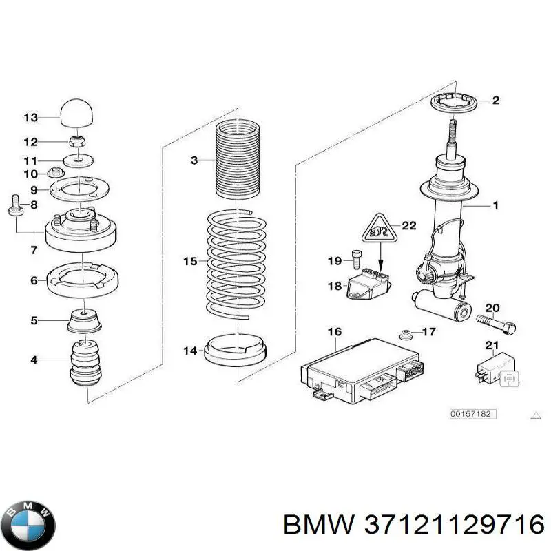 Caperuza protectora/fuelle, amortiguador delantero BMW 37121129716