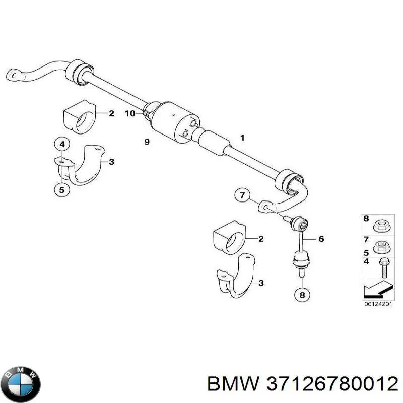 37126780012 BMW estabilizador trasero