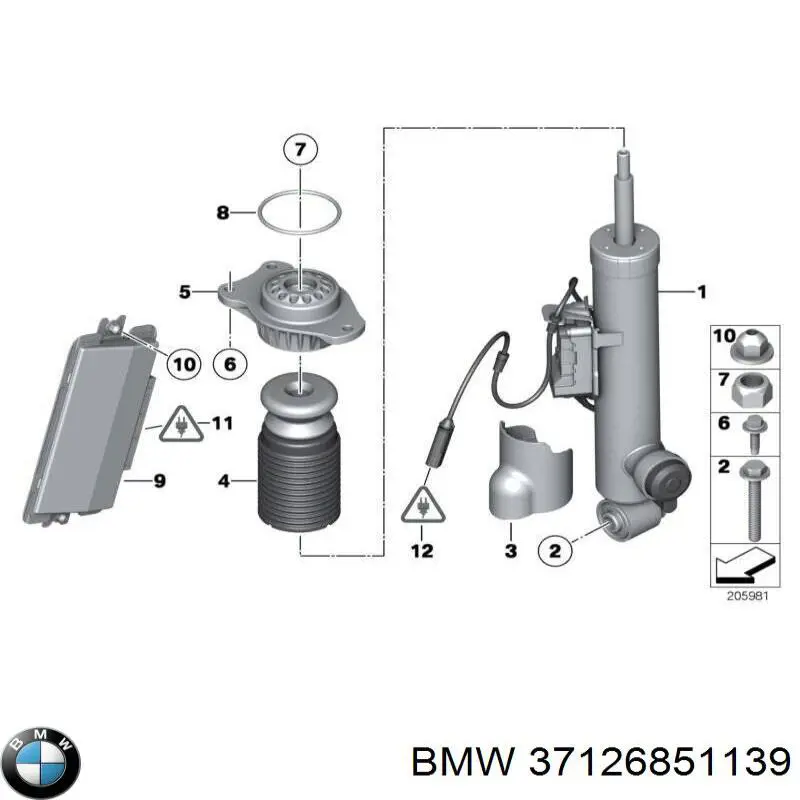 Comprar 37126851139 BMW Amortiguador trasero izquierdo