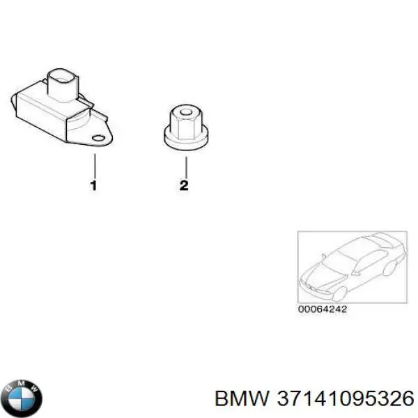 37140416408 BMW sensor de aceleracion longitudinal
