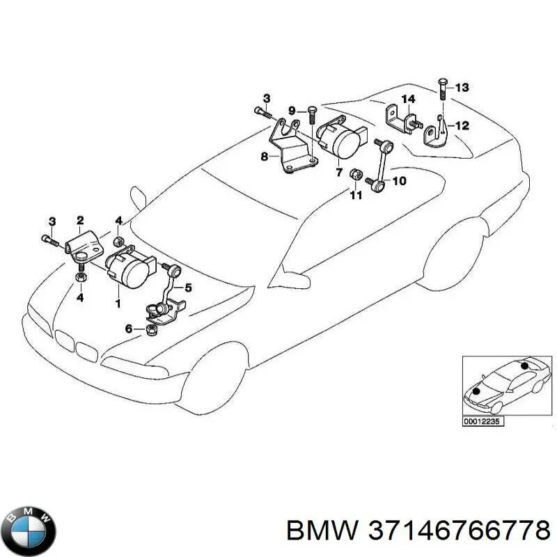 Barra delantera del sensor de nivel de carrocería BMW 37146766778 precio, desde 34,96 EUR