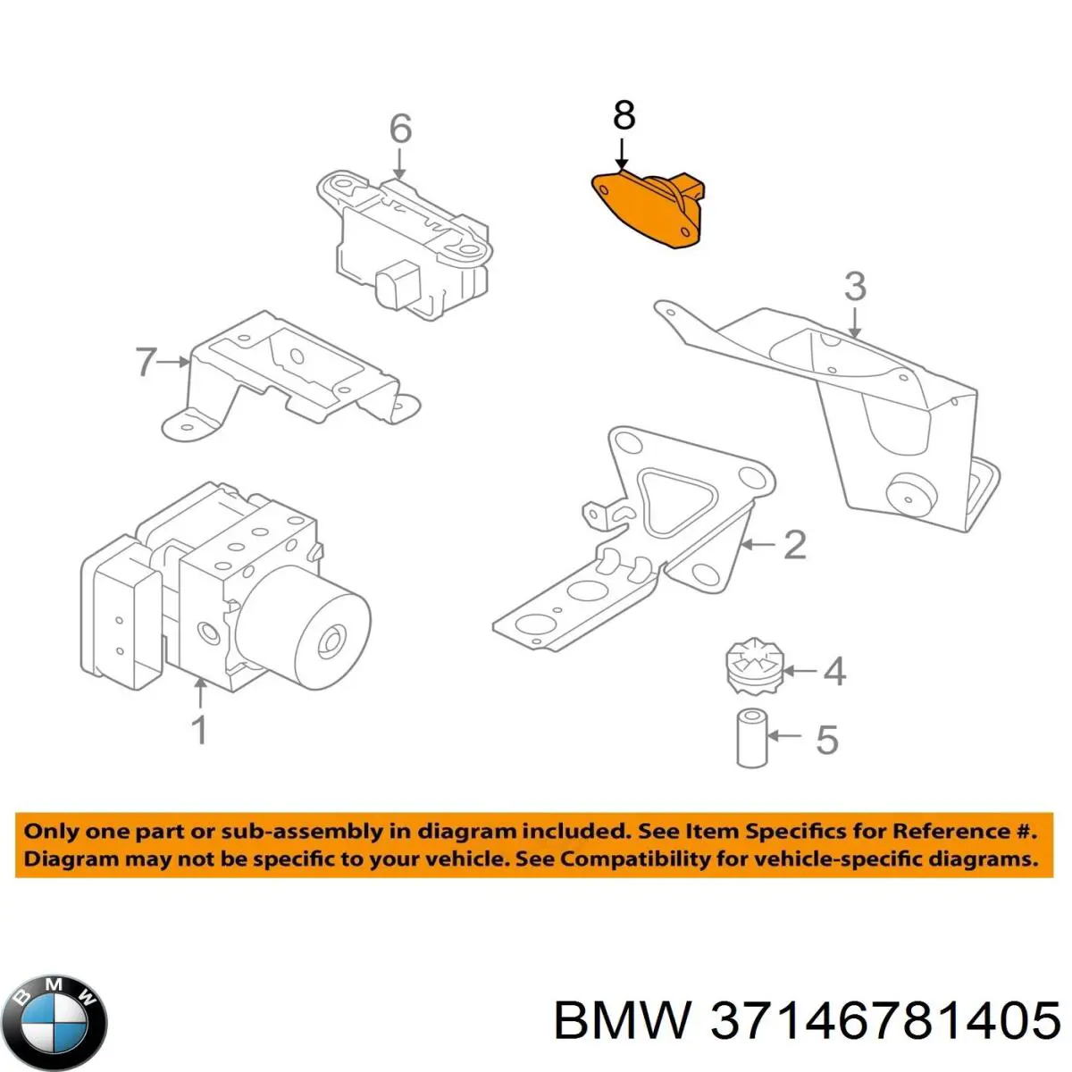 37146781405 BMW sensor de aceleracion longitudinal