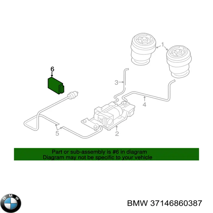 37146860387 BMW unidad de control, suspensión neumática