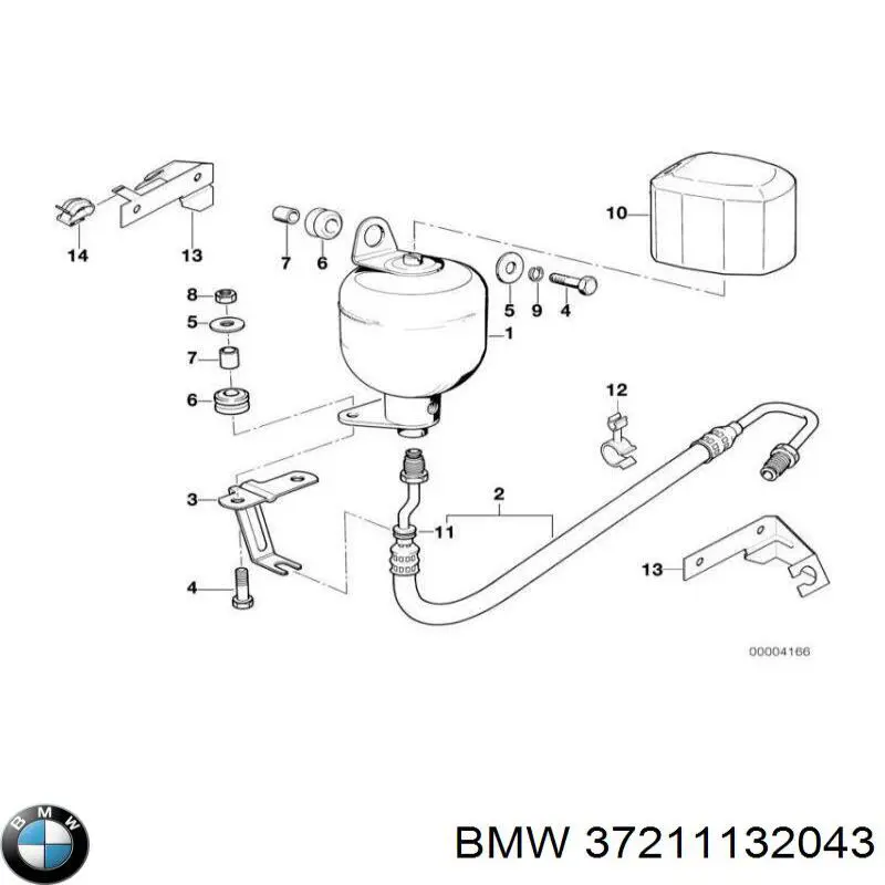 37211132043 BMW esfera del amortiguación trasera