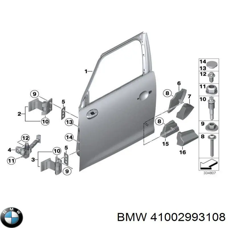 Bisagra de puerta delantera para BMW X1 (E84)