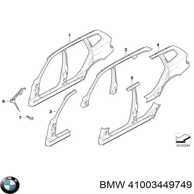 Guardabarros trasero izquierdo para BMW X3 (E83)