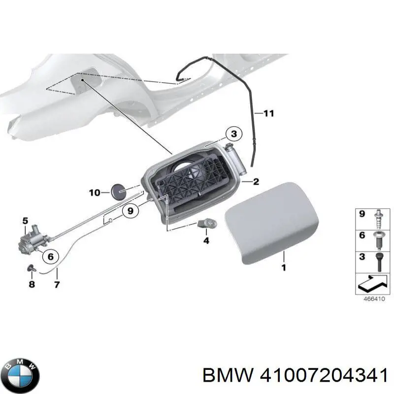 41007204341 BMW tapa de la gasolina (depósito de combustible)