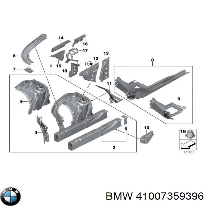 41007359396 BMW soporte para taco de motor derecho