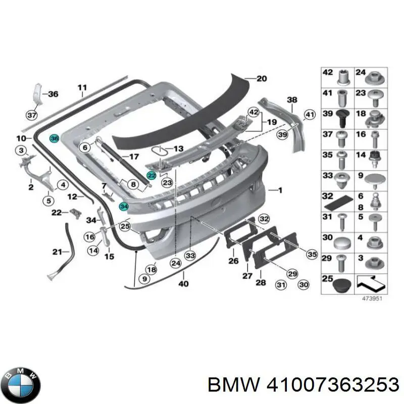 Puertas traseras BMW 41007363253 precio, desde 866,84 EUR